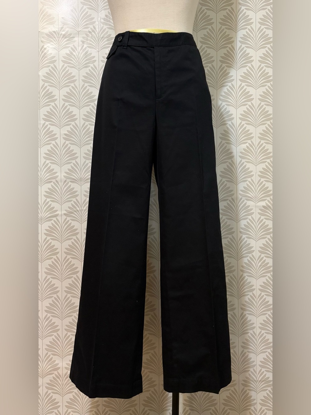 Ralph Lauren Black Wide-Leg Womens Pants